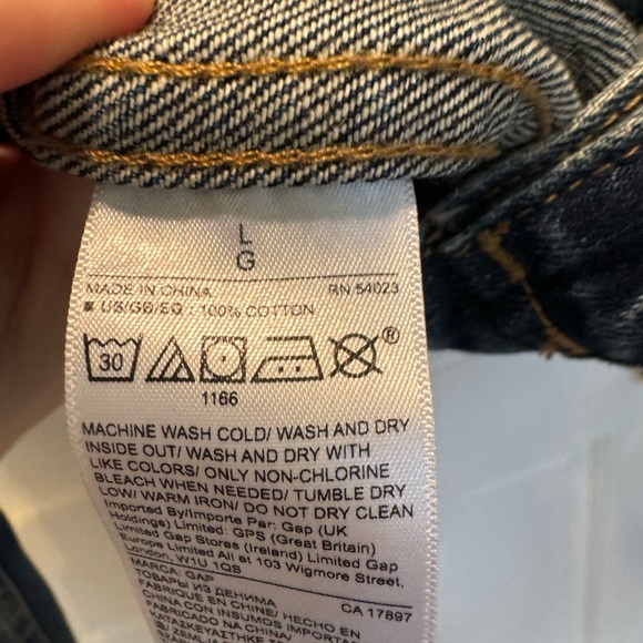 Gap Icon Denim Jean Jacket Saddle Blue Like New - Picture 6 of 7